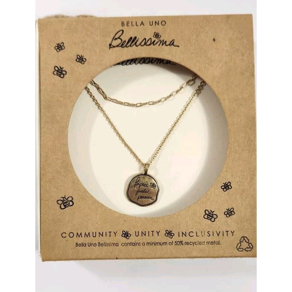 Bella Uno Bellissima “Purpose Fuels Passion “ Necklace Community Unity Nib